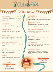 Pancake day menu 2025